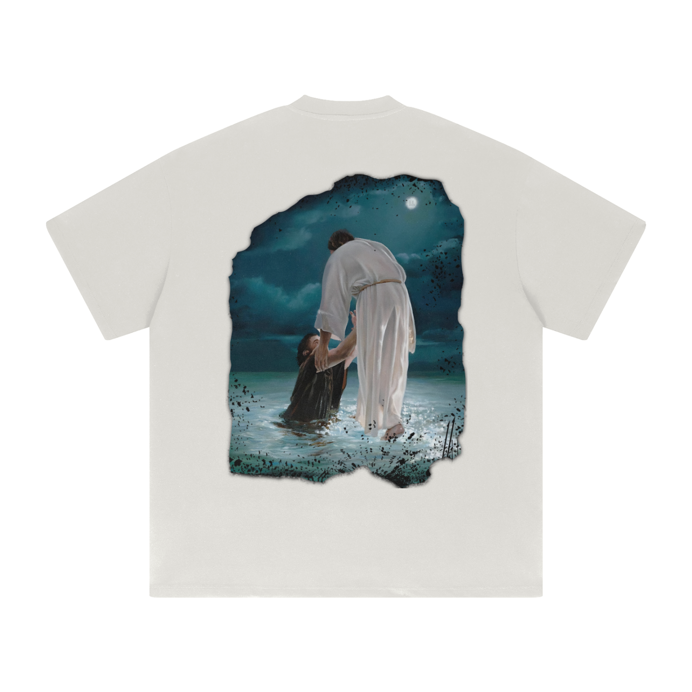 fearlessli Streetwear Unisex Heavyweight Solid Color Drop Shoulder Loose T-shirt